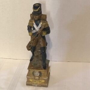 Vintage Garnier Decanter Napoleon Soldier Garnier Liqueur Italy 13"